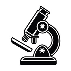 a microscope icon children science education vector art silhouette