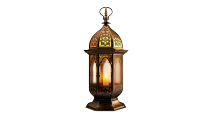 Ornate Ramadan Lantern Candlelight Glow Festive Decoration