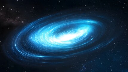 Fototapeta premium A vibrant, swirling galaxy in deep space.