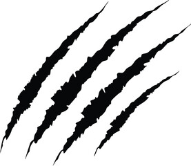 Animal Claw scratches mark silhouette vector, tiger scratches signs, cat scratches signs, dog scratches signs, bear scratches signs, lion scratches signs