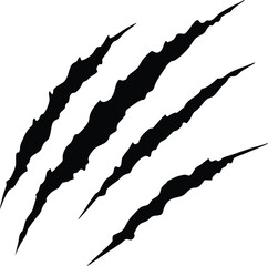 Animal Claw scratches mark silhouette vector, tiger scratches signs, cat scratches signs, dog scratches signs, bear scratches signs, lion scratches signs