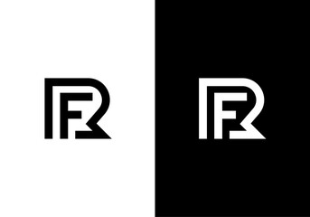 RF, FR initials monogram logo