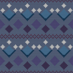 Knitting with beautiful patterns is used in winter clothes.