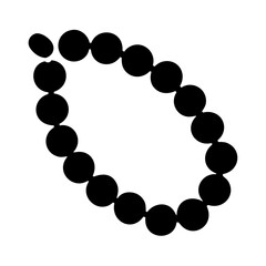 Beaded necklace jewelry fashion accessory beads string elegant style adornment decorative design black