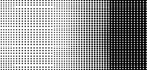 Abstract square backgrounds with black and white halftone patterns  Geometric, modern, stylish design for flyers, banners, posters,  mesh,  flyer