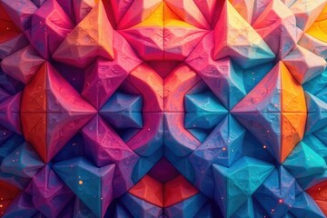 Obraz premium Abstract geometric shapes forming a repeating design , digital, order