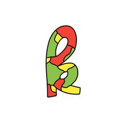 vector stain mosaic letters