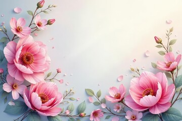 Fototapeta premium Delicate watercolor-style flowers seamlessly integrated, creating a soft, ethereal design , seamless pattern, art