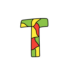 vector stain mosaic letters