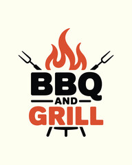 BBQ T-Shirt Design Vector, Vector typography t-shirt design template.