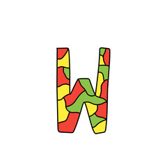 vector stain mosaic letters