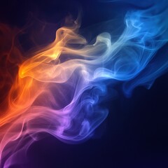 Fototapeta premium Abstract swirling smoke patterns in vibrant colors