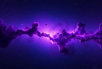 Dark violet and light violet nebula, realistic galaxy wallpaper with rich colors and textures, light, digital art