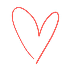 Hand drawing pink heart