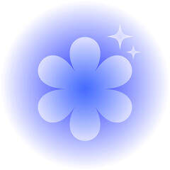 Blue Glow Icons , Pastel Heart & Star Set