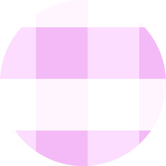 Gingham Pink Shapes , Cute Pastel Icons