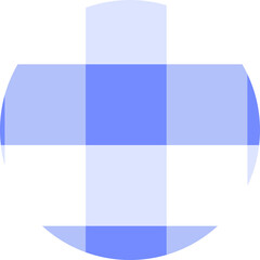Gingham blue Shapes , Cute Pastel Icons