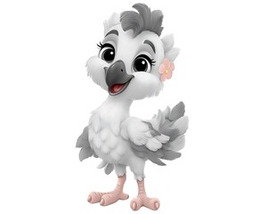 Fototapeta premium Cute cartoon bird character