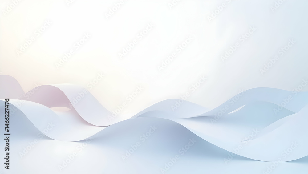 Poster elegant paper waves creating a serene and minimalist abstract design ideal for presentations and cre
