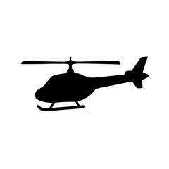 Helicopter silhouette aviation transport rotorcraft chopper flight vehicle air travel design graphic