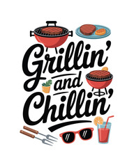 BBQ T-Shirt Design Vector, Vector typography t-shirt design template.