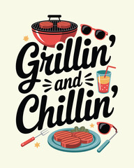 BBQ T-Shirt Design Vector, Vector typography t-shirt design template.