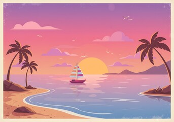 Obraz premium Sunset Sail