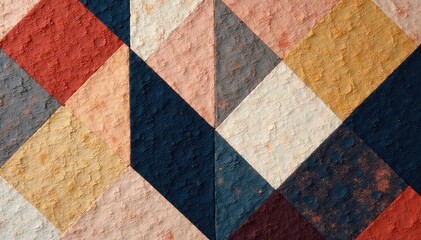 Fototapeta premium Elegant geometric shapes in muted tones create a sophisticated textile pattern , style, lines