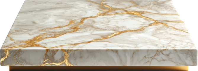 Luxury Gold Veined Marble Tabletop