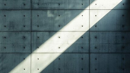 Concrete wall with diagonal sunlight