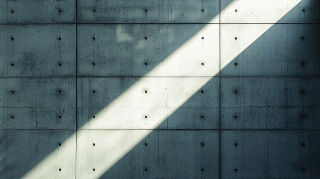 Concrete wall with diagonal sunlight