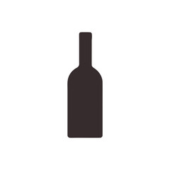 Wine Bottle Silhouette Vector Graphic Image