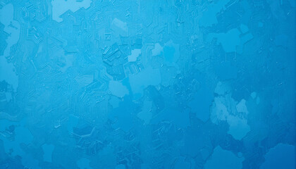 Blue Circuit Board Pattern with Complex Wiring and Components