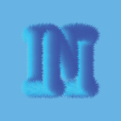 Fototapeta premium N Letter vector