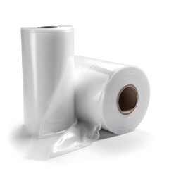 Plastic film rolls with packaging material. (1)