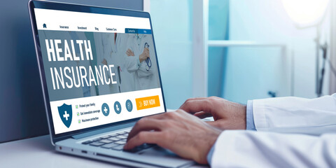 Health insurance web site brisk registration system for easy form filling