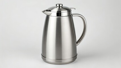 Isolated stainless steel coffee pot item mockup