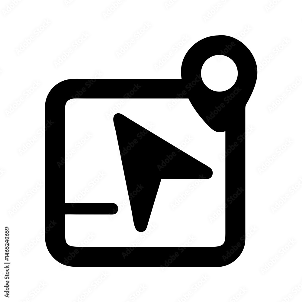 Poster location pointer icon map pin marker navigation sign symbol gps direction place position destination