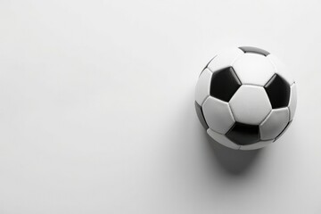 Obraz premium Overhead view of pristine white football on white , sports, american football, backdrop