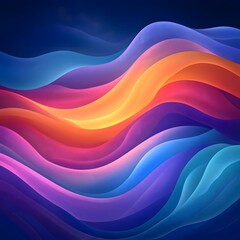 Avibrantdigital-artimagefeaturingflowing,undulatingwavesinaspectrumofvividcolorslikepurples,blues,pinks,andoranges,creatingadynamicandvisuallyappealingabstractcomposition.