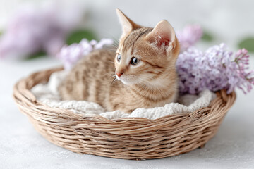 cat in basket