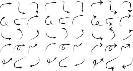 Geometric Arrows: Minimal Vector Symbols with Edgy Shapes