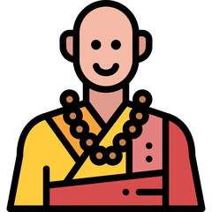 monk filled outline icon