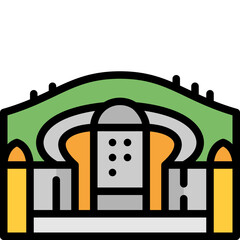Fototapeta premium tomb filled outline icon