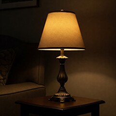 lamp on the table