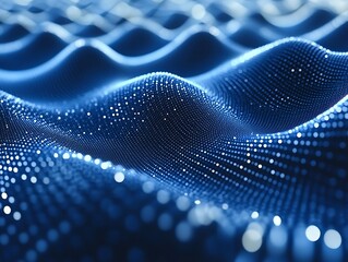 Abstract digital illustration of undulating, textured surface.