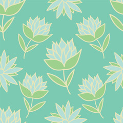 Cute floral pattern. Seamless vector pattern. Elegant template for fashion prints. Small pink and blue flowers for folk print. White background. Stock vector