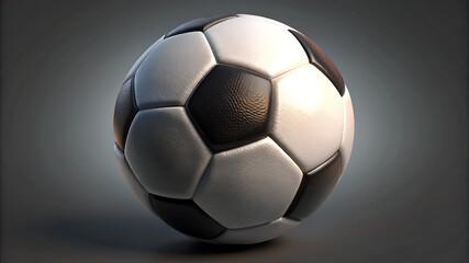 Naklejka premium Realistic 3D Soccer Ball Icon Representing Football Sport Game Match Equipment and Athletic Activity