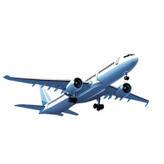 Obraz premium Airplane Taking Off High-Quality Vector Illustration of a Passenger Jet Ascending