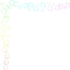 Bubbles Corner Rainbow Frame Border